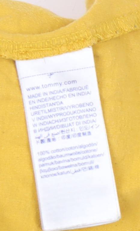 Tommy Jeans Unisex Yellow Cotton T-Shirt M