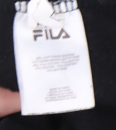 Fila Men's Black Pullover Hoodie M with Logo Accent