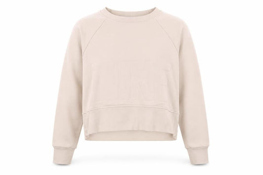 Womens UK XS Regular Nike Beige Pullover Sweatshirt