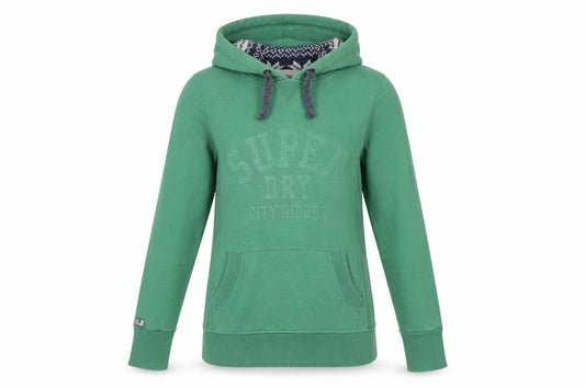Womens UK XS Regular Superdry Green Pullover Hoodie