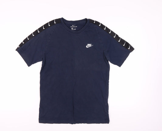 Nike Men's Blue Crew Neck Logo T-Shirt Size M