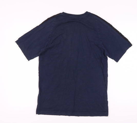 Nike Men's Blue Crew Neck Logo T-Shirt Size M