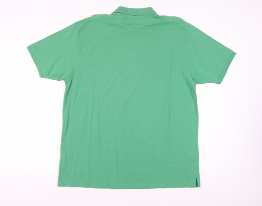 James Pringle Men's Green Polo Shirt XL - Casual Cotton