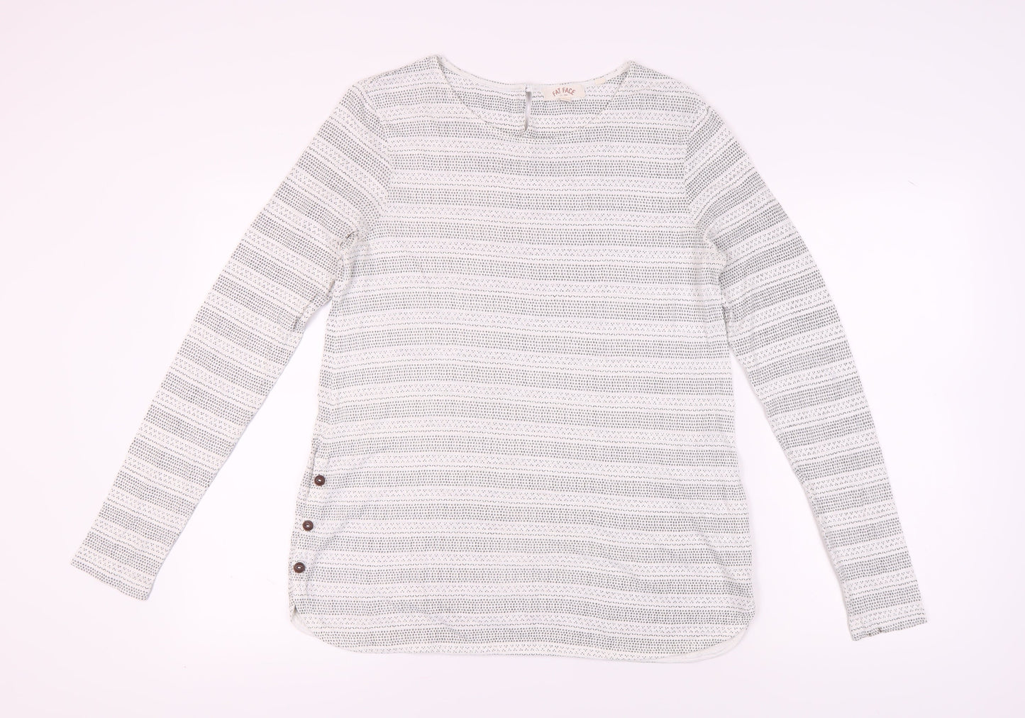 Fat Face Women's Ivory Striped Long Sleeve T-Shirt
