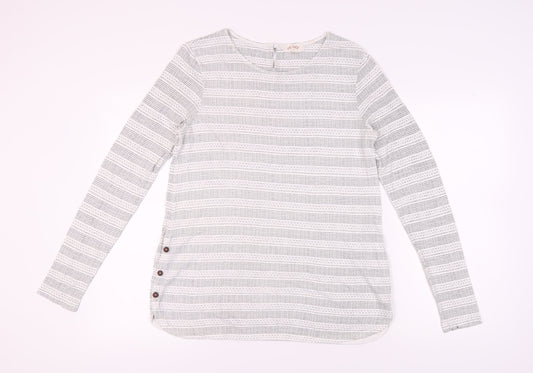 Fat Face Women's Ivory Striped Long Sleeve T-Shirt