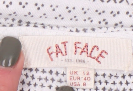 Fat Face Women's Ivory Striped Long Sleeve T-Shirt