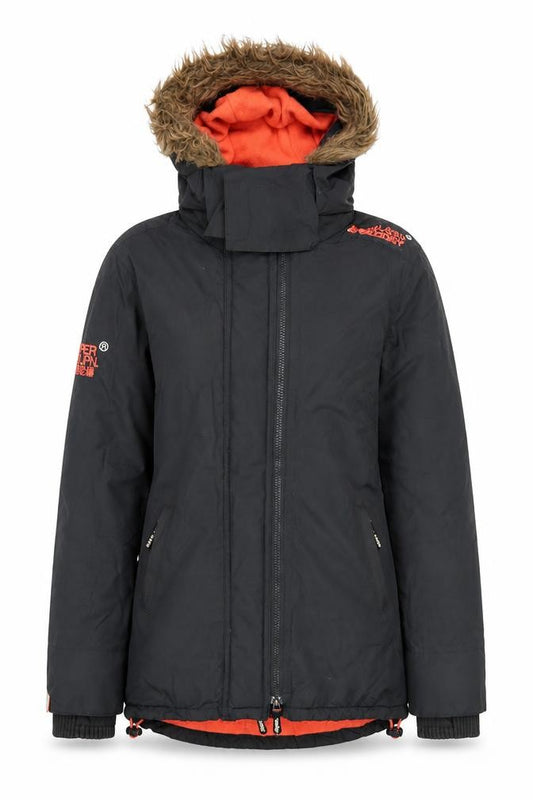 Womens UK Size XS Regular Superdry Black Nylon Jacket