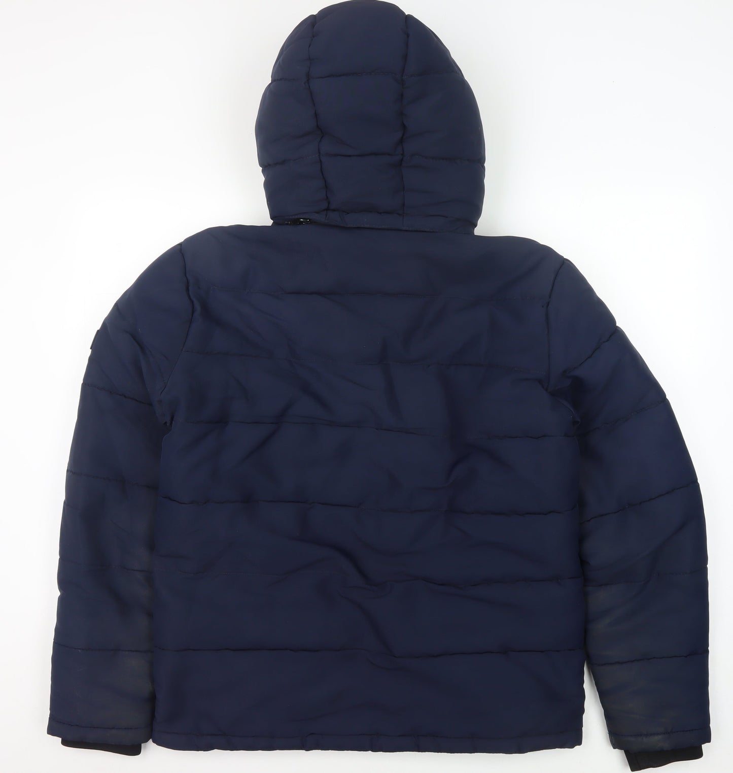 Jack & Jones Men's Blue Puffer Jacket M Hooded