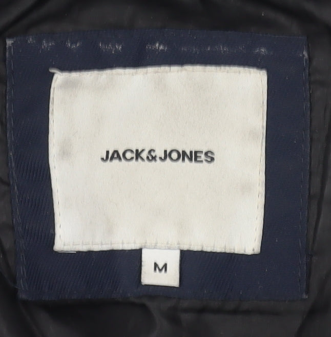 Jack & Jones Men's Blue Puffer Jacket M Hooded