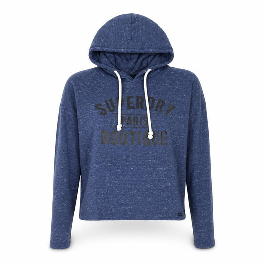Womens UK XS Regular Superdry Blue Pullover Hoodie