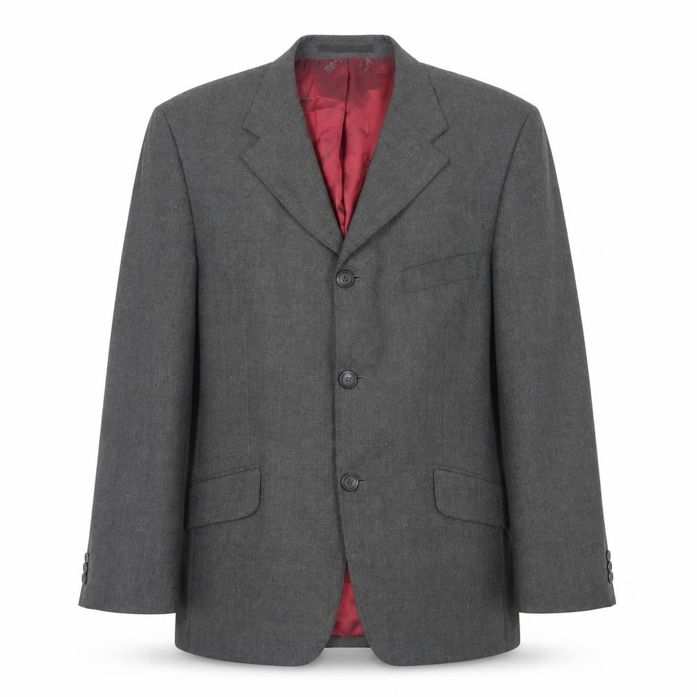 Mens 40 Chest Regular Jeff Banks Grey Three-Button Blazer