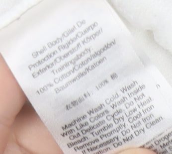 DKNY JEANS Unisex White Sweatshirt L Graphic Print