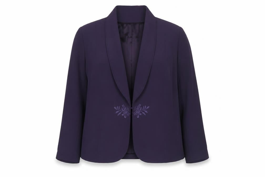 Eastex Women's Purple Suit Jacket, Size 18, Shawl Lapel