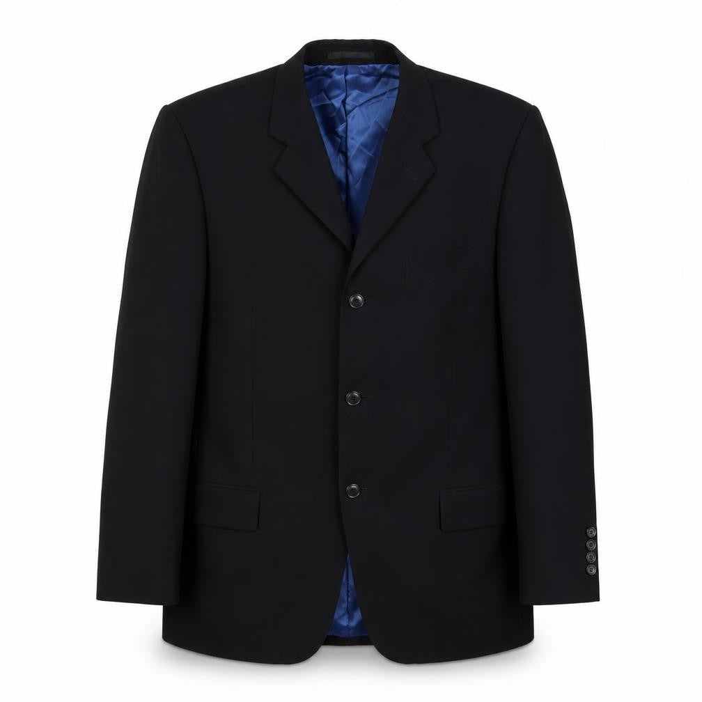 Mens 40 Chest Regular Daniel Hechter Black Three-Button Blazer