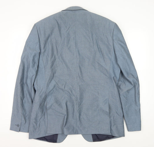 Red Herring Men's Blue Slim Fit Blazer, 44R