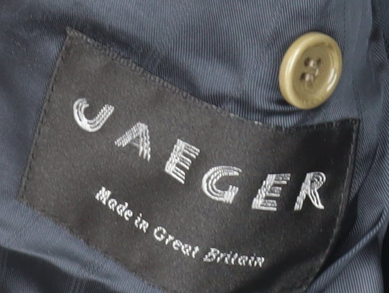 Jaeger Men's Brown Check Blazer Jacket 54R
