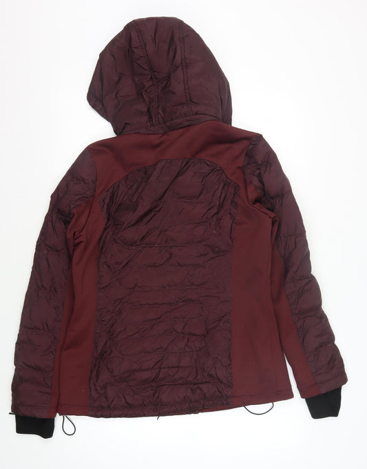 Michael Kors Men's Burgundy Windbreaker Jacket Hooded M