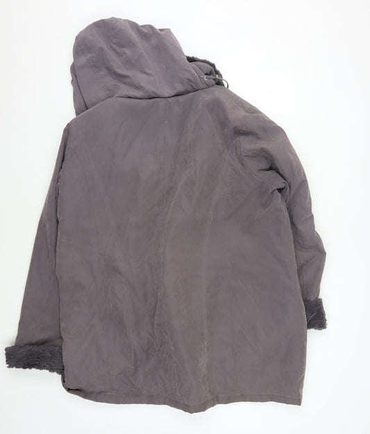 BNN Collection Grey Women's Winter Hooded Coat L