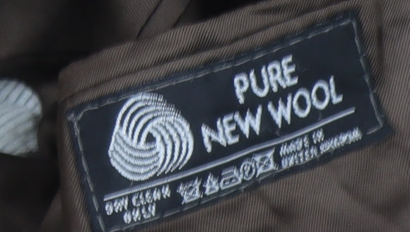 Dunn & Co Men's Brown Check Wool Blazer, Classic Style 44R