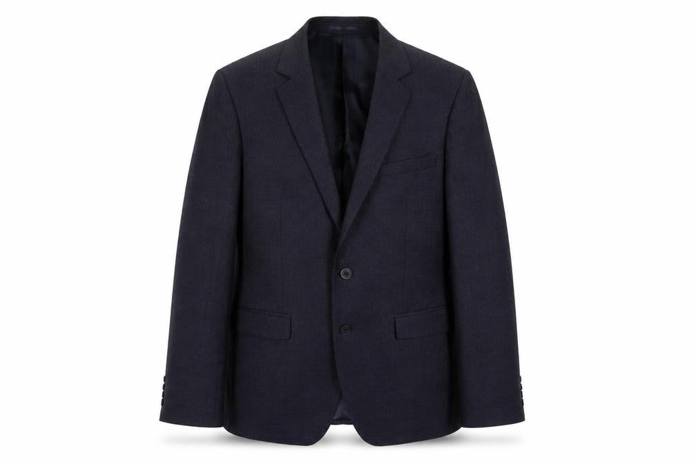 Mens 42 Chest Regular Jaeger Blue Two-Button Suit Jacket