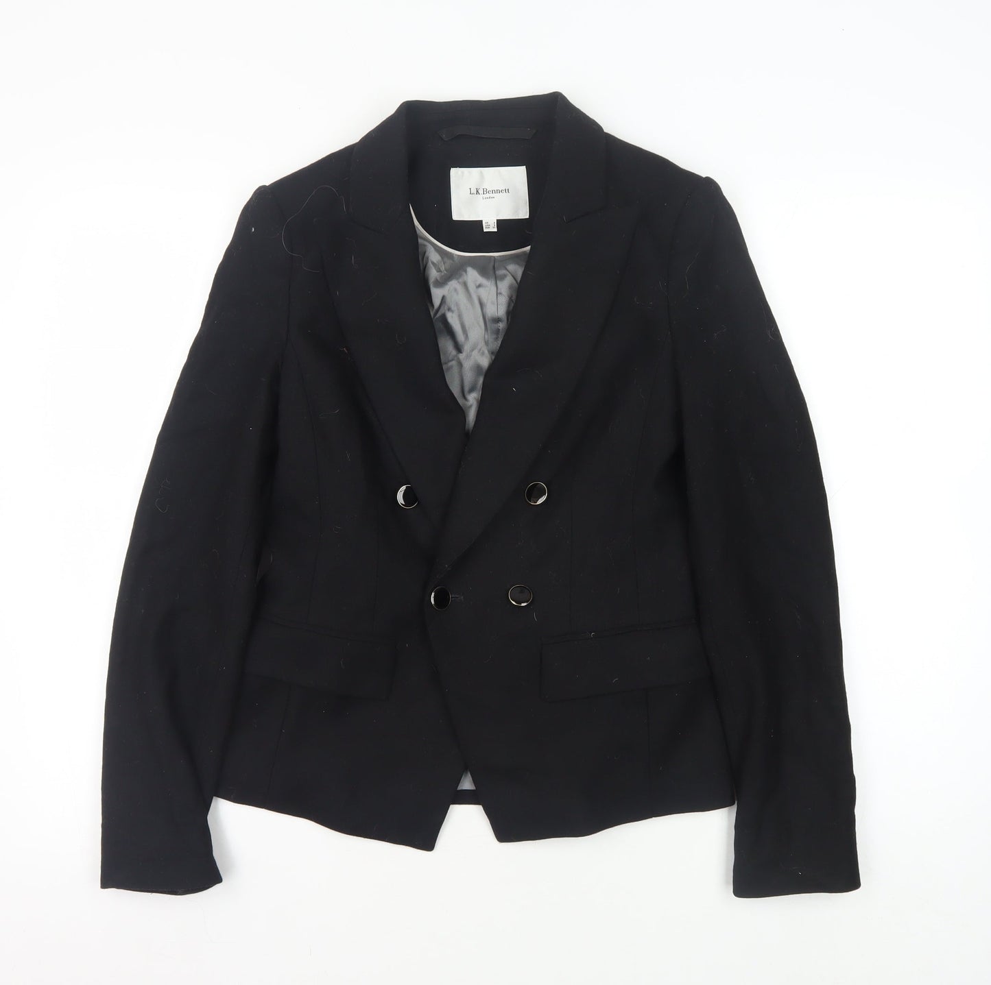 L.K. Bennett Women's Black Wool Blazer, UK 6