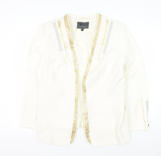 bpc selection Women's White Sequin Blazer Size 20