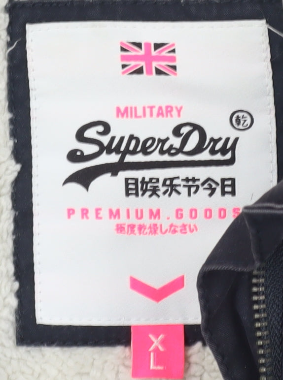 Superdry Women's Black Military Jacket XL