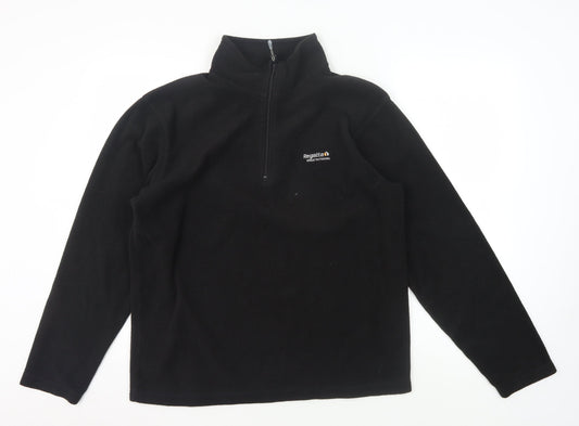 Regatta Mens Black Fleece Pullover Sweatshirt L