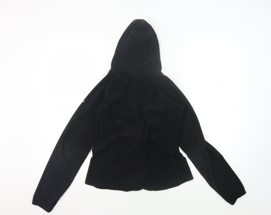 Trespass Girls Black Hooded Fleece Jacket Size S