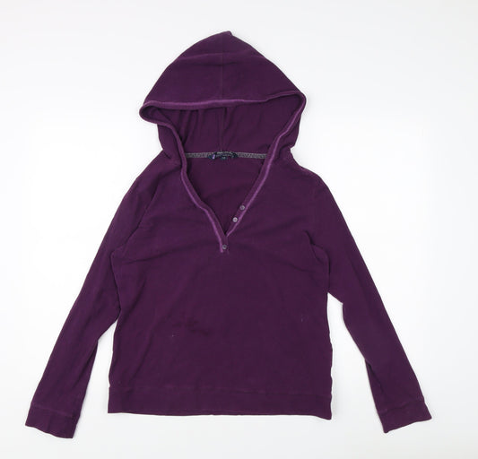 Peter Storm Womens Purple Henley Hoodie Size 12