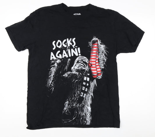 Star Wars Men's Black Chewbacca Comic T-Shirt L