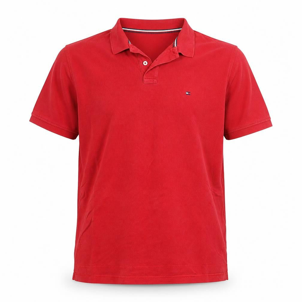 Tommy Hilfiger Men's Red 2XL Polo Short Sleeve Slim Fit