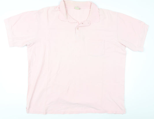 Cotton Traders Men's Pink Polo Shirt XL Short Sleeve