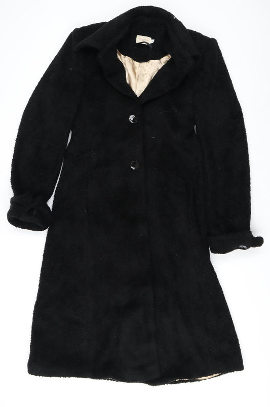 Anthology Women's Black Wool Overcoat Size 2XS