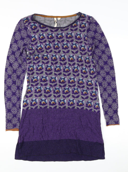 White Stuff Women's Floral Pullover Jumper, Size 8, Multicoloured