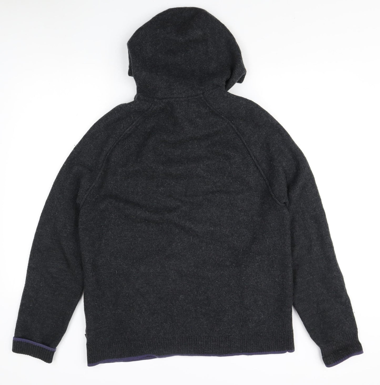 Ted Baker Black Wool Hooded Jacket - Men's L