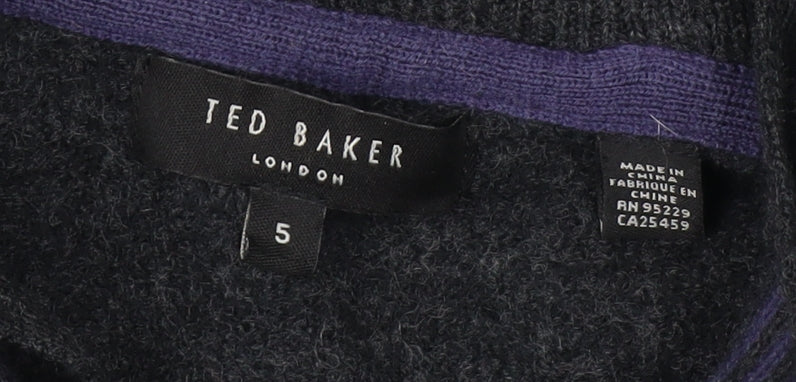Ted Baker Black Wool Hooded Jacket - Men's L