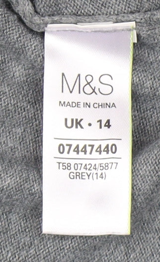 Marks and Spencer Women's Grey Cardigan UK 14