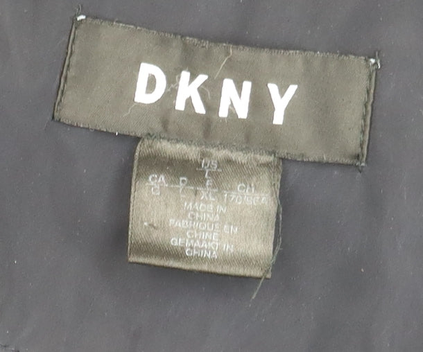 DKNY Women's Black Puffer Jacket, XL, Winter Warmth