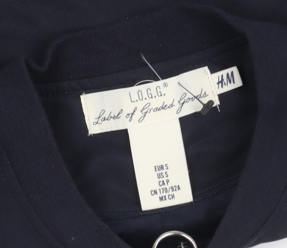 H&M Men's Black Bomber Jacket S Casual