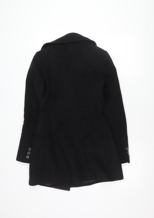 Karen Millen Women's Black Wool Pea Coat Size 6