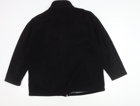 Bonmarché Unisex Adults Black Fleece Zip Jacket L