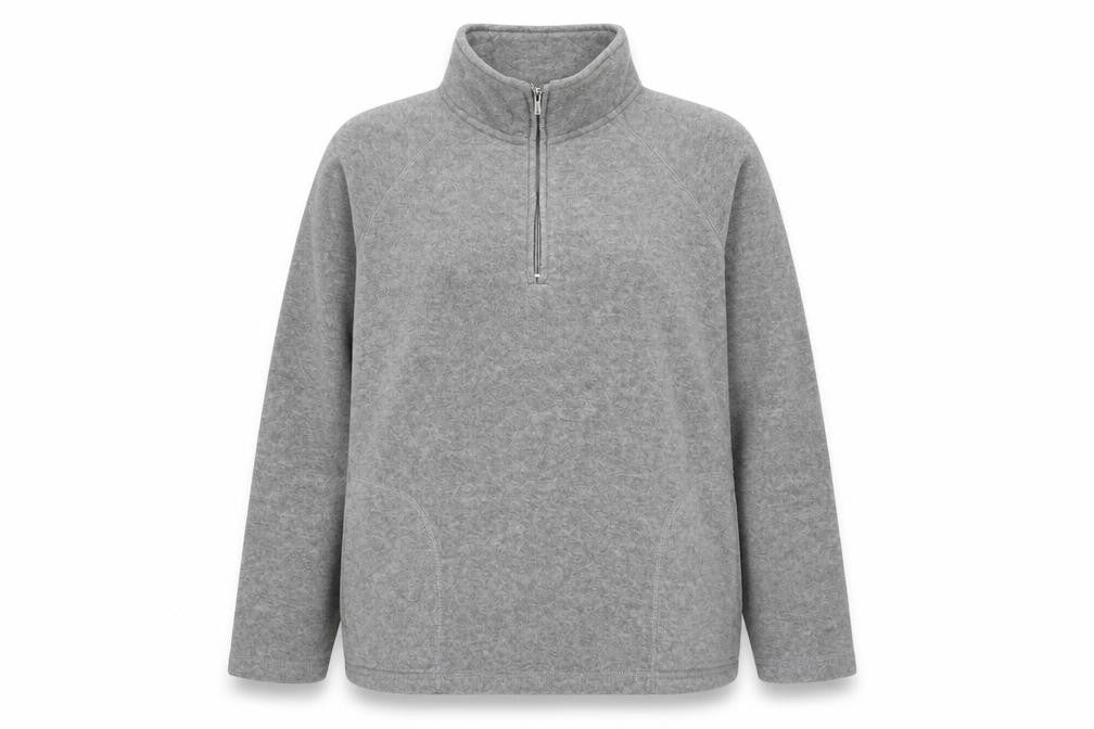 Front view of Dunnes Women's Grey Zip Sweatshirt, size 18