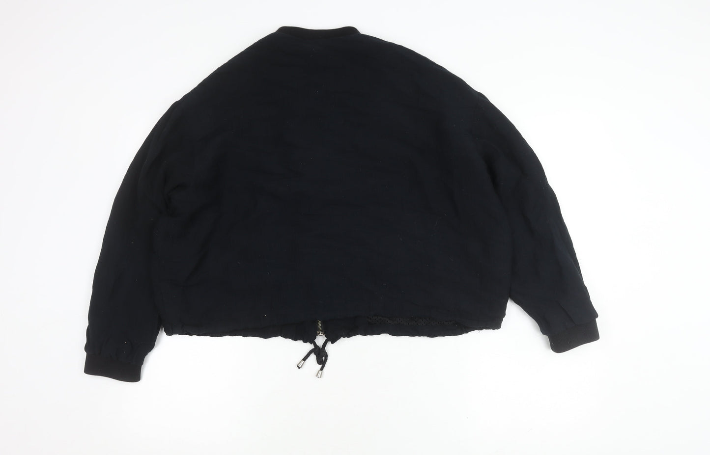 Topshop Women's Black Bomber Jacket UK 10