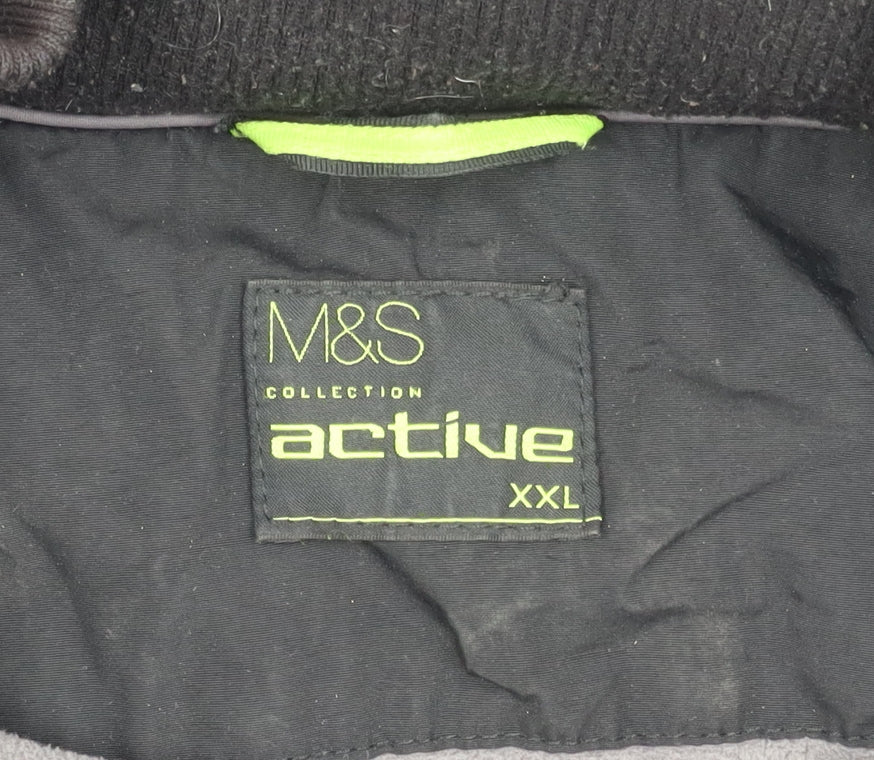 Marks and Spencer Men's Black 2XL Jacket with Zip Pockets