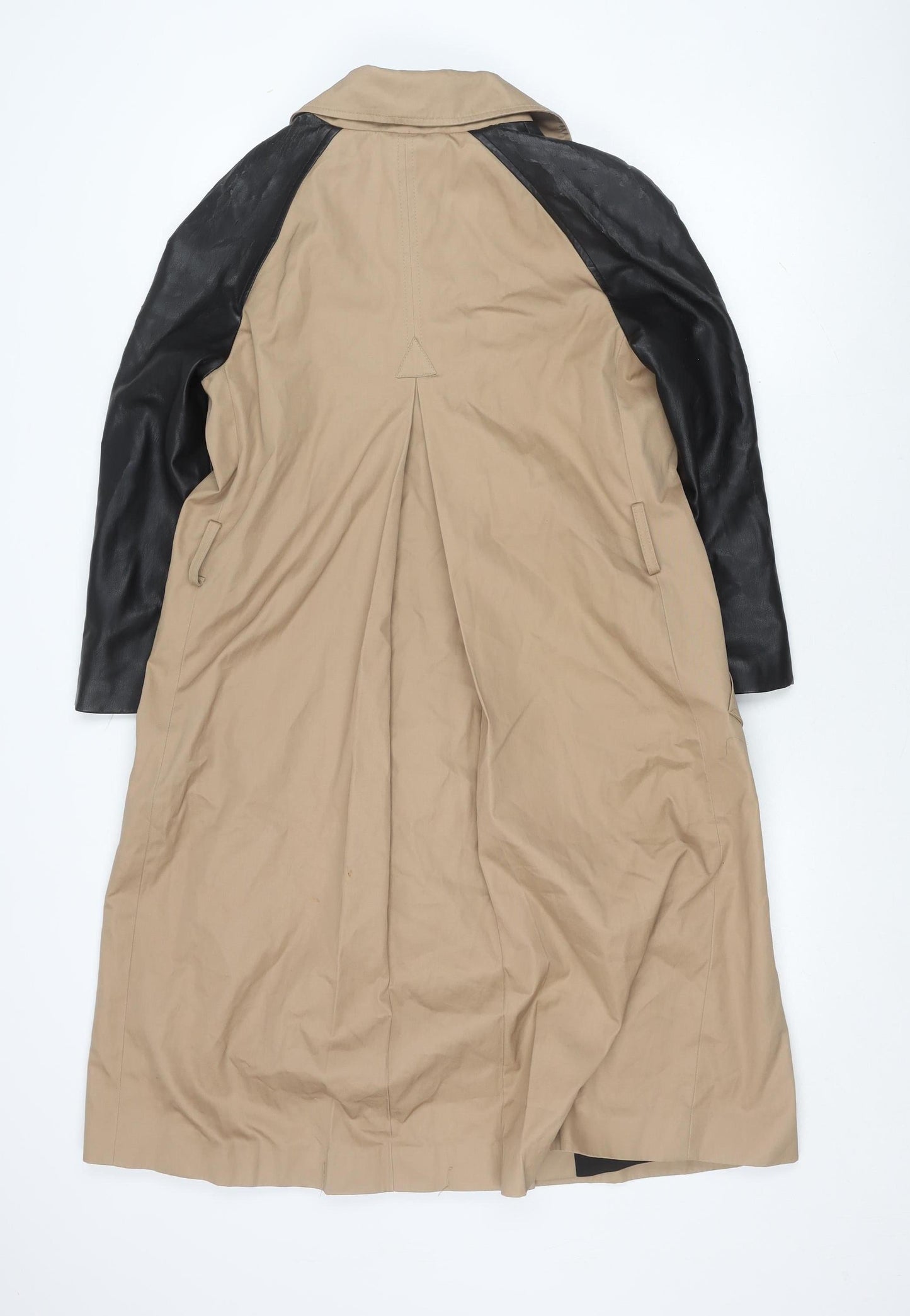 Zara Women Beige Long Trench Coat Size S
