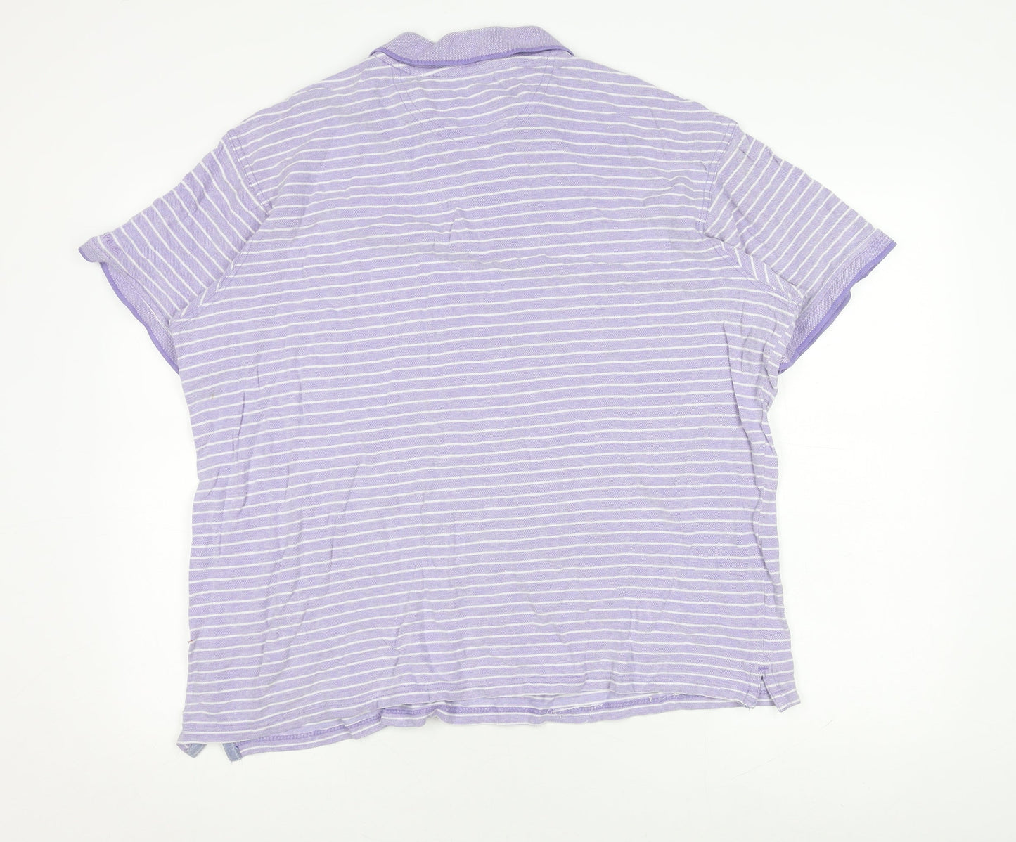 James Pringle Men's Purple Striped Polo Shirt XL
