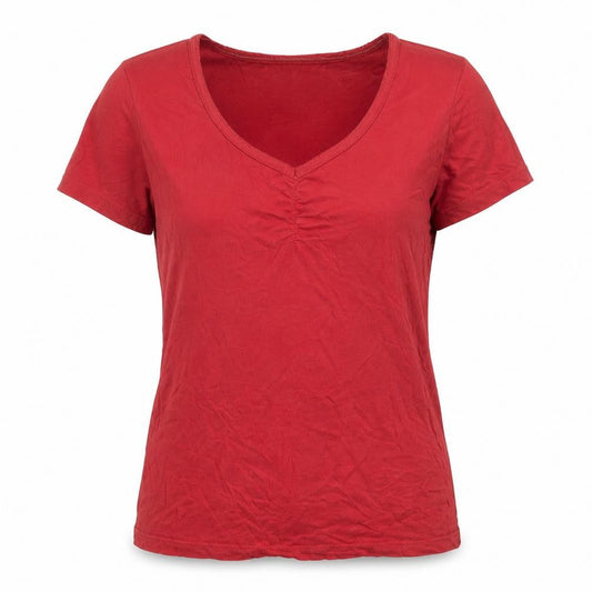 Womens UK Size 6 FatFace Red Cotton Blend T-Shirt