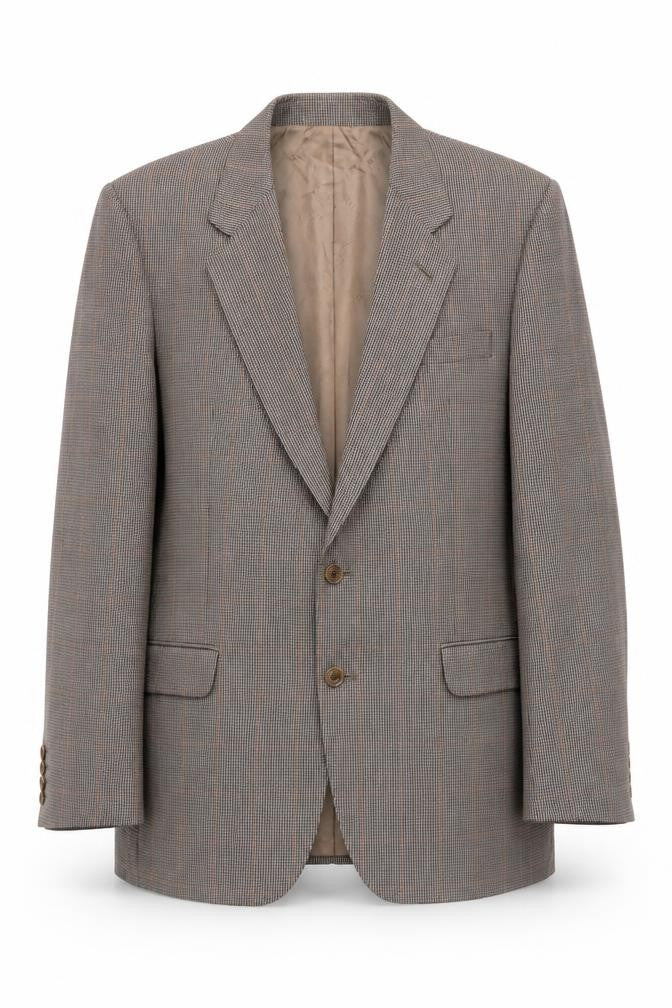Mens 42 Chest Regular DAKS Brown Two-Button Blazer