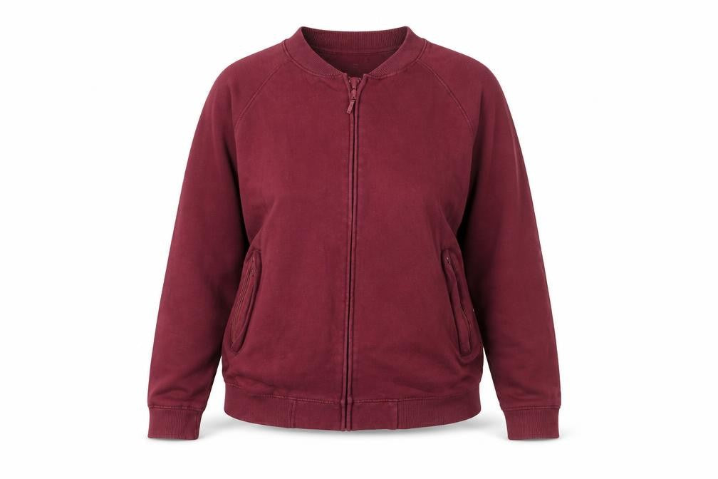 Neutral Womens Red Full Zip Sweatshirt, Size S